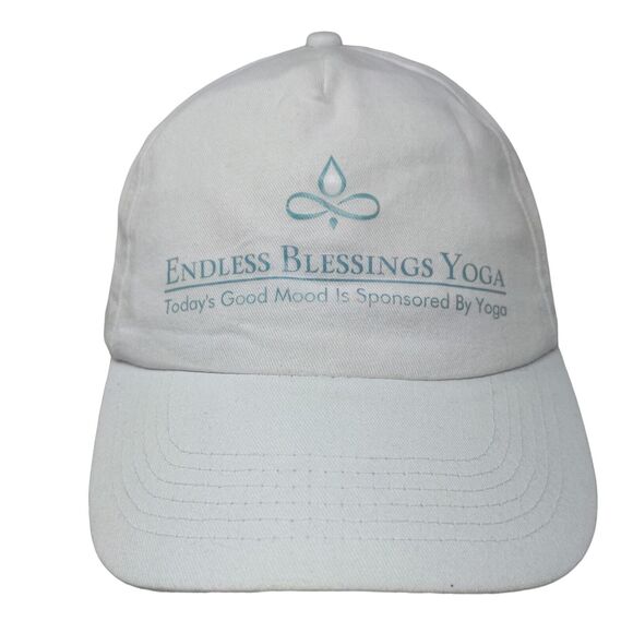 Endless Blessing Yoga Slideback Hat White One Size Adjustable Vented Holes - Picture 1 of 7